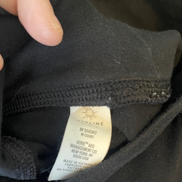 Aerie Black Hi-Rise Flare Shorts - Picture 4 of 4